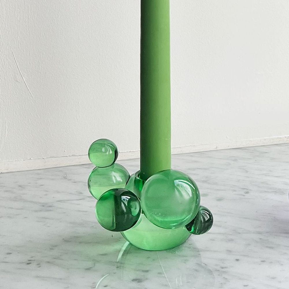 Verre d'art - Chandelier à bulles, plusieurs couleurs - STENCES