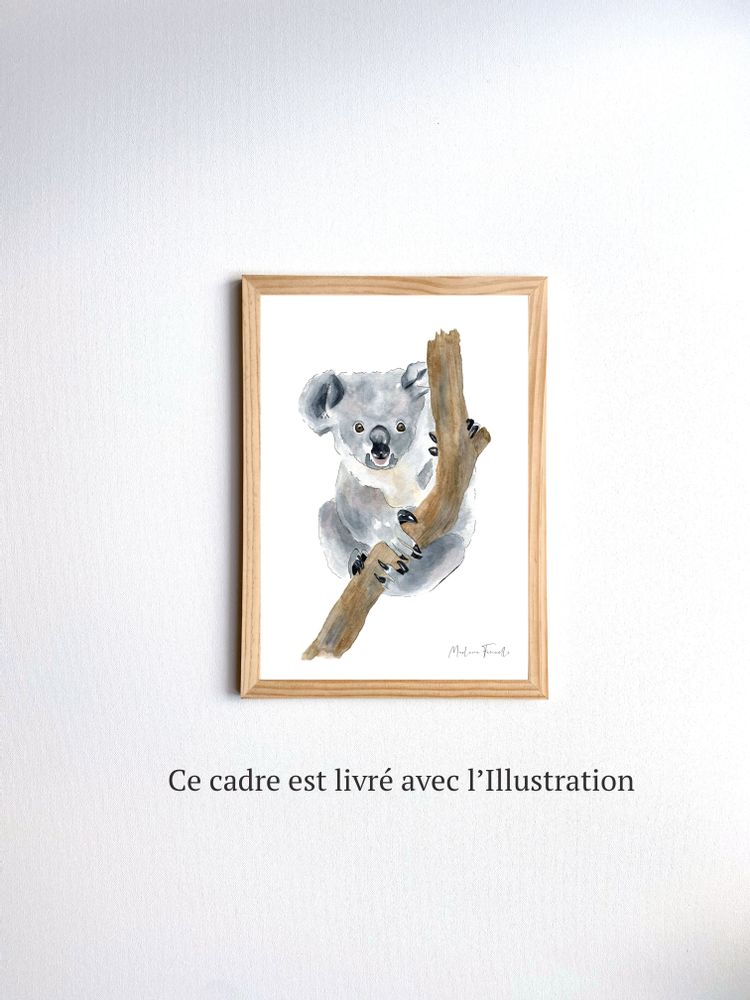 Poster - Eli The Koala - Frame kids watercolor illustration - LES AQUARELLES DE MARLENE