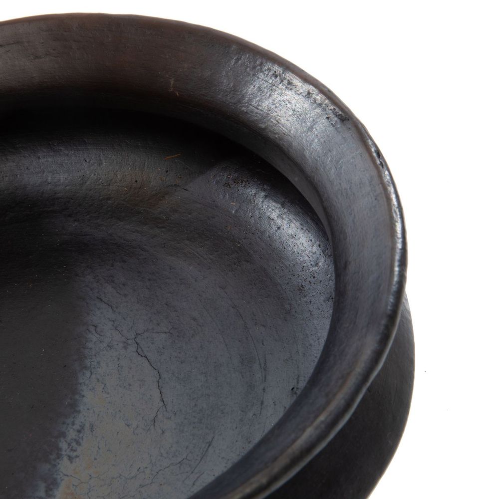 Platter and bowls - The Burned Oval Pot - Black - BAZAR BIZAR LIVING