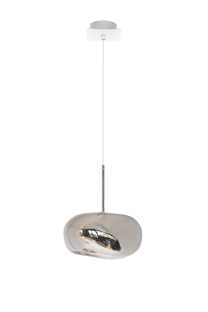 Suspensions - Mono Suspension Galet Ambre/Chrome - MOSS SERIES