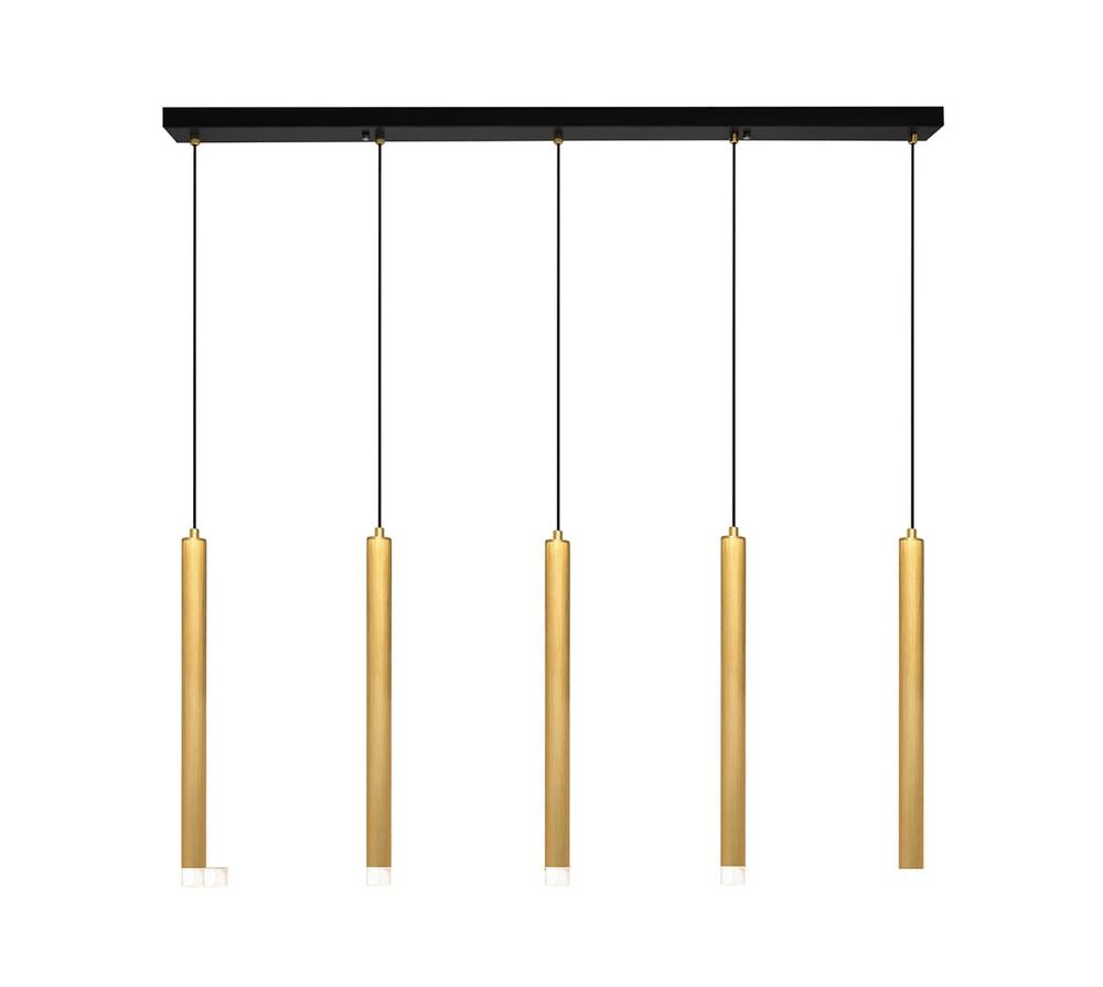 Hanging lights - Linear Tube Chandelier (5) - MOSS SERIES