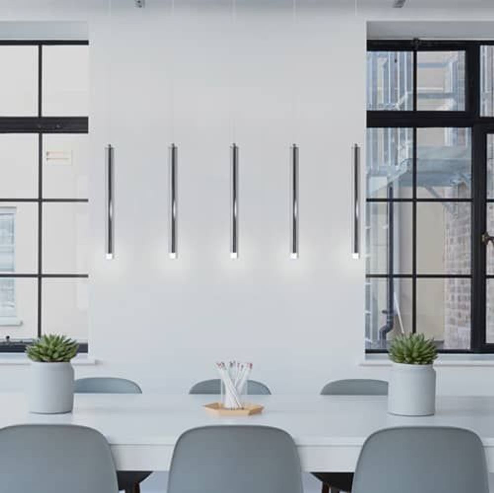 Hanging lights - Linear Tube Chandelier (5) - MOSS SERIES