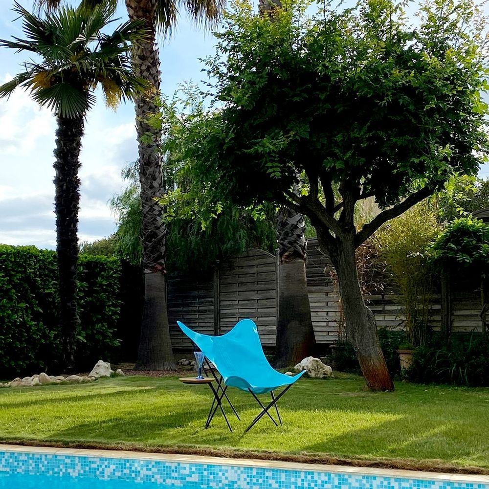 Lawn armchairs - REMOVABLE OAK SHELF - AA[ND]