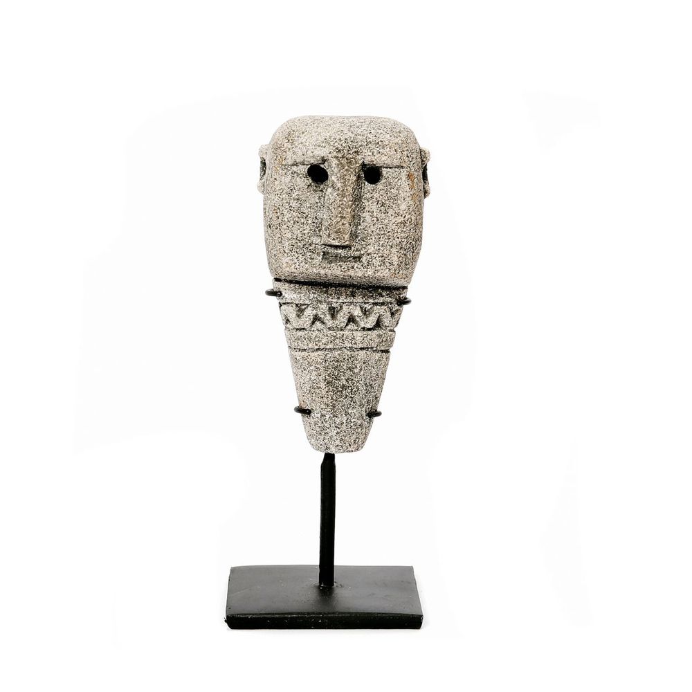 Sculptures, statuettes and miniatures - The Sumba Stone Statue #13 on Stand - BAZAR BIZAR LIVING