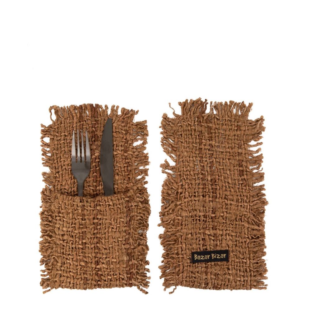Couverts de service - Le Porte-Couverts Oh My Gee - Brun - Lot De 4 - BAZAR BIZAR LIVING