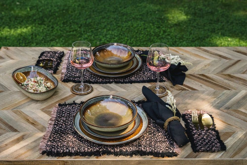 Cutlery set - The Oh My Gee Cutlery Holder - Black Copper - Set of 4 - BAZAR BIZAR LIVING