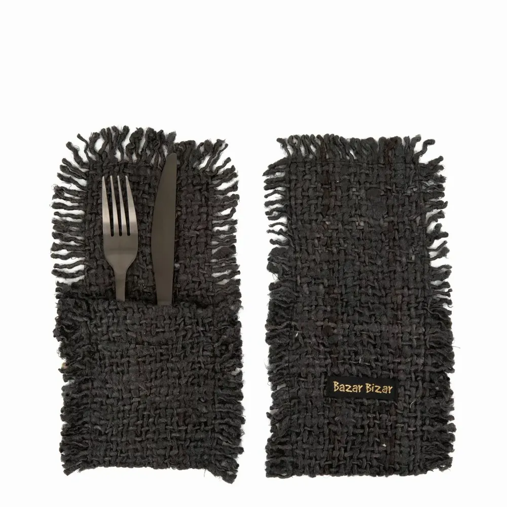 Couverts de service - Le Porte-Couverts Oh My Gee - Noir Marine - Lot De 4 - BAZAR BIZAR LIVING
