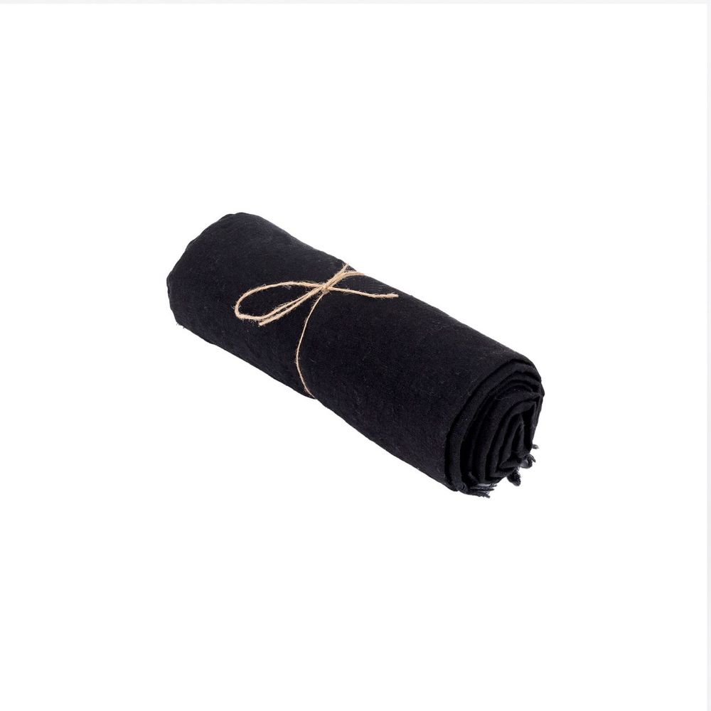 Linge de table textile - La Nappe en Lin - Noir - 180x300 - BAZAR BIZAR LIVING