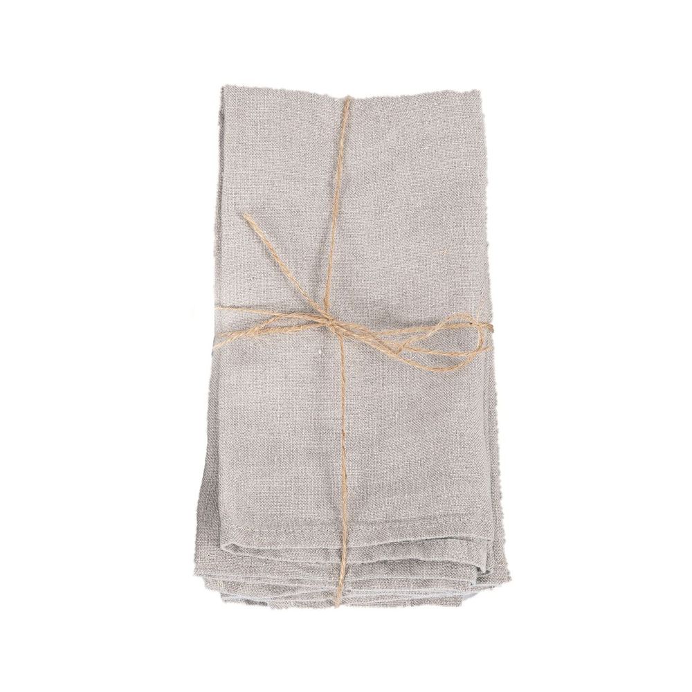 Napkins - The Linen Napkin - Beige - Set of 4 - BAZAR BIZAR LIVING