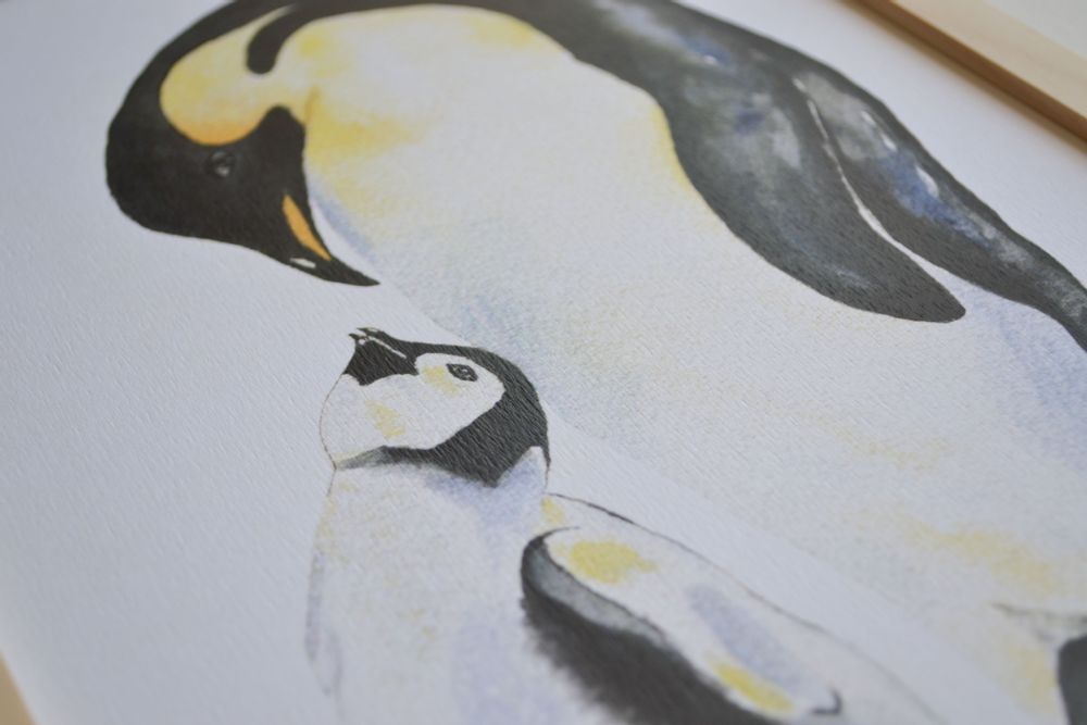 Poster - Penguin Family - LES AQUARELLES DE MARLENE