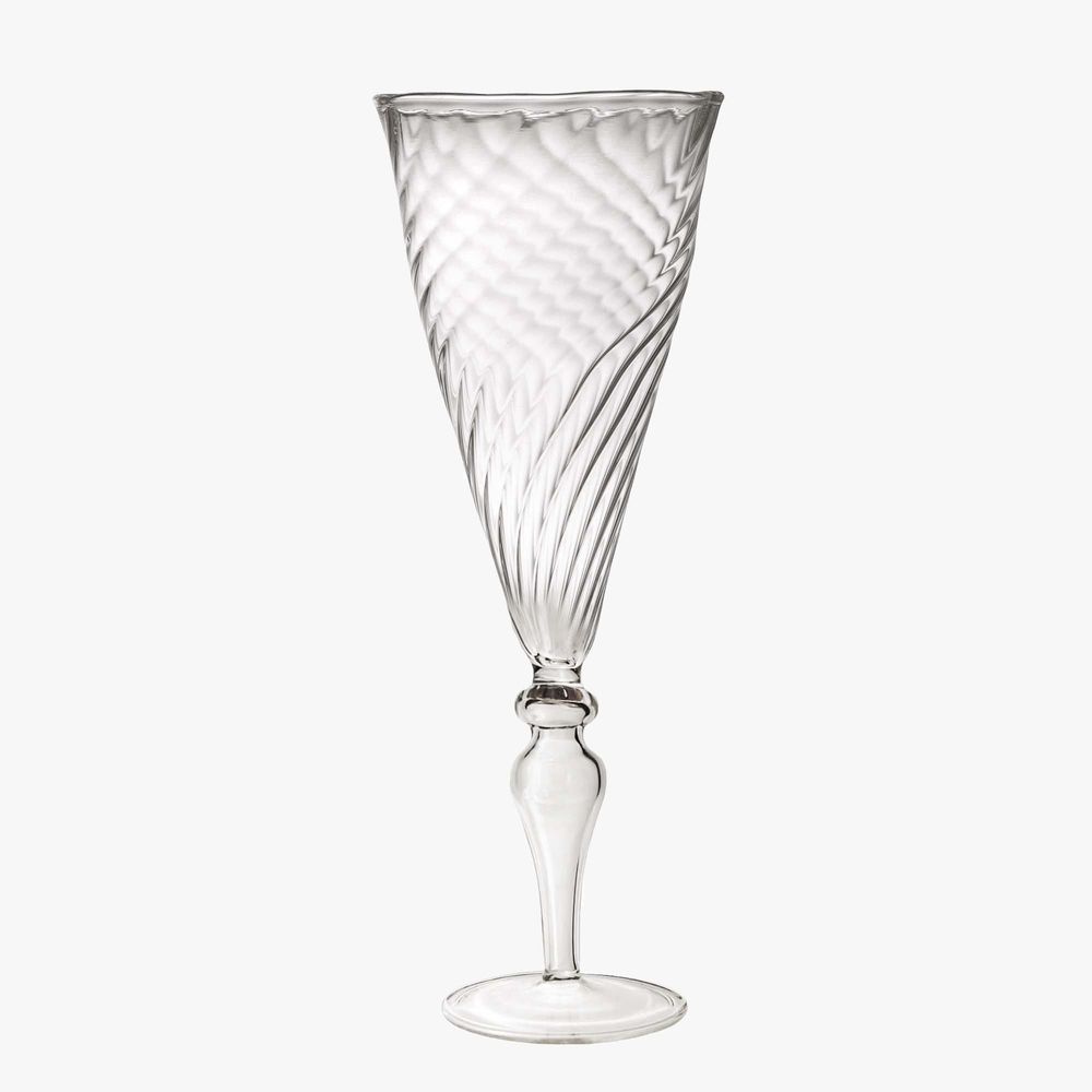 Stemware - Nabucho Flute - Grey Stem - WAWW LA TABLE