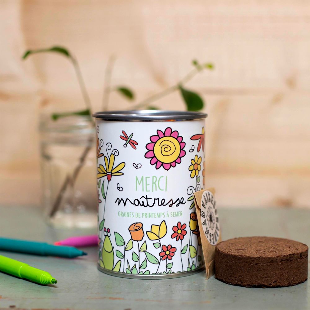 Children's arts and crafts - Sowing kit\" Merci Maîtrise\” made in France - MAUVAISES GRAINES