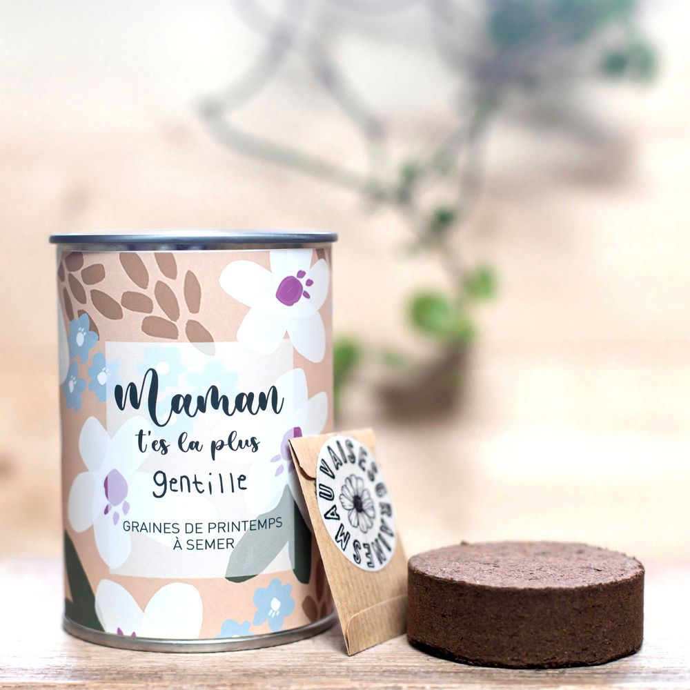Gifts - Sowing kit\" Mom you are the nicest\” Made in France - MAUVAISES GRAINES