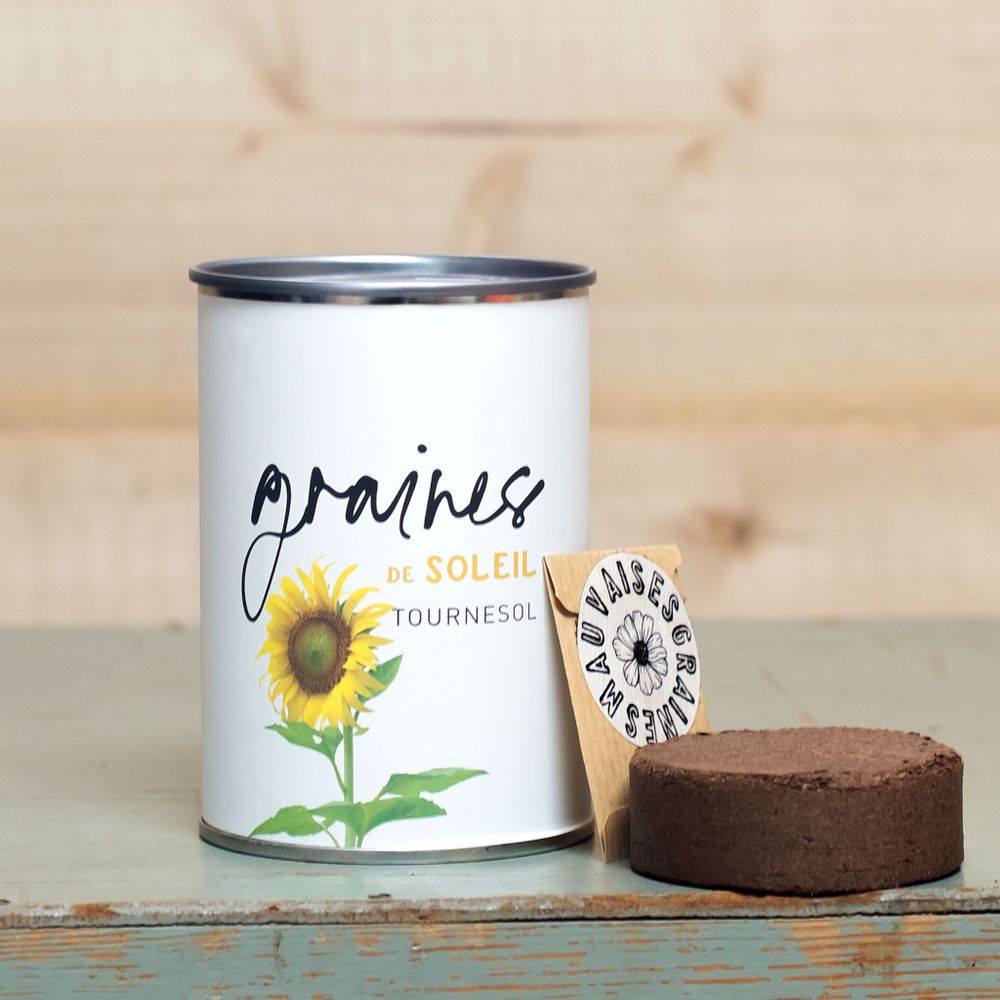 Cadeaux - Kit à semer "Graines de soleil" Fabriqué en France - MAUVAISES GRAINES