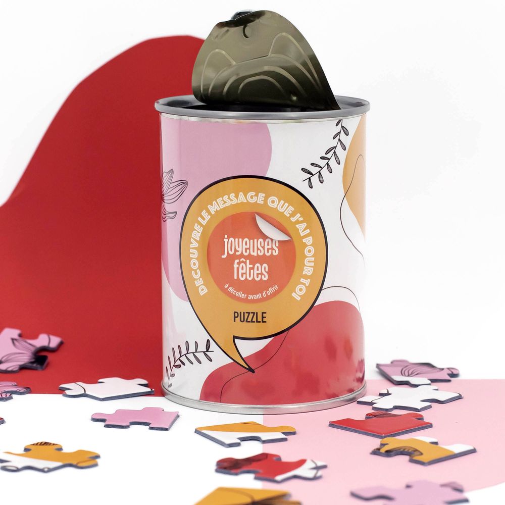Cadeaux - Puzzle à message "Joyeuses Fêtes" produit 100% français - BWAT