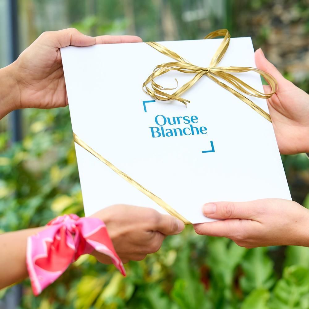 Scarves - Large silk square 90 x 90 cm — Tetouan - GOTS French silk. - OURSE BLANCHE