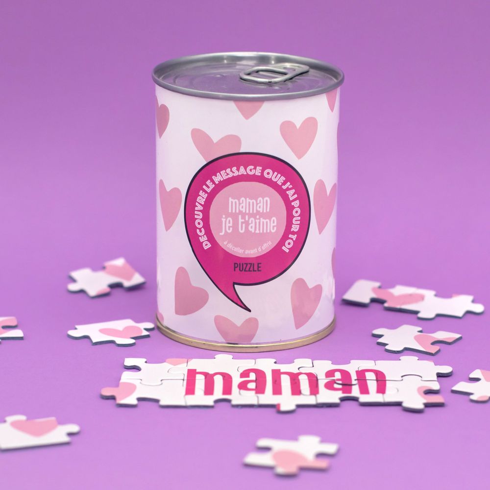 Cadeaux - Puzzle à message "Maman je t'aime" produit 100% français - BWAT