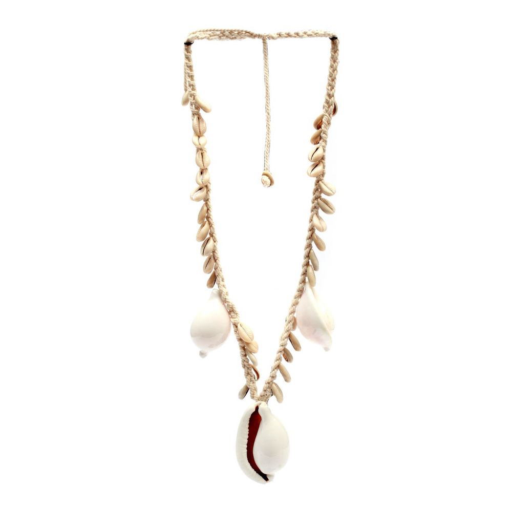 Bijoux - Le grand collier en forme de cauri blanc - BAZAR BIZAR LIVING