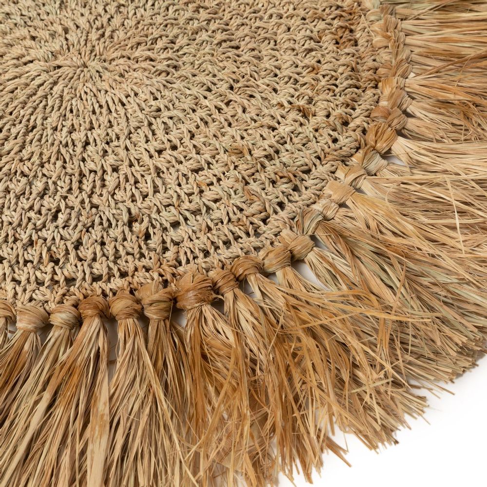Placemats - The Crochet Raffia Placemat - Natural - BAZAR BIZAR LIVING