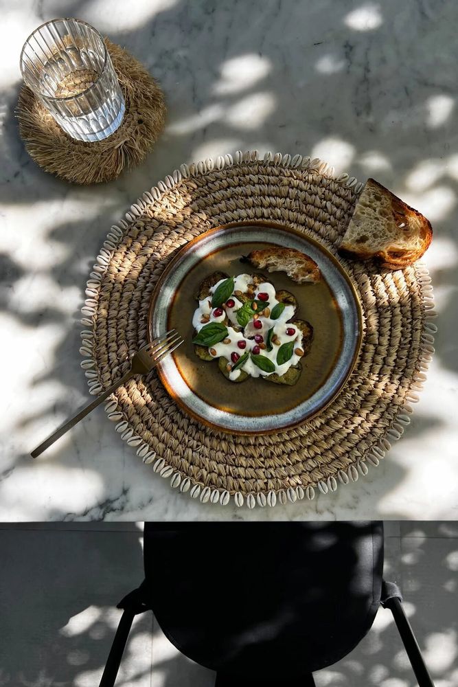 Sets de table - Le Set De Table Raffia Shell - Naturel - BAZAR BIZAR LIVING