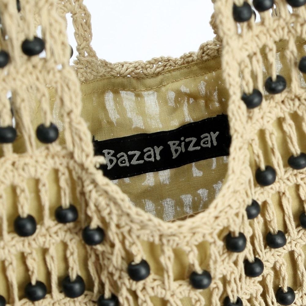 Bags and totes - The Day in Day out Tote - Cream Black - BAZAR BIZAR LIVING