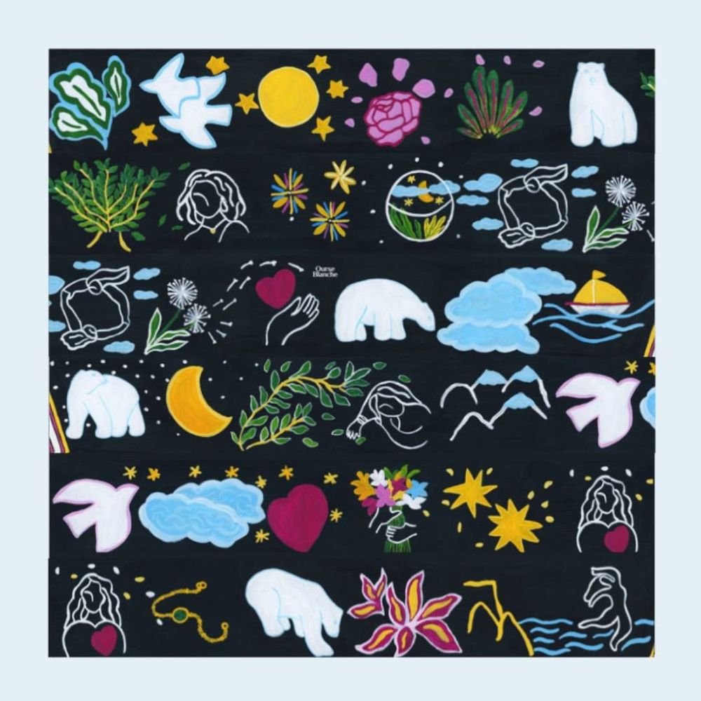 Foulards et écharpes - Grand twilly en soie – 10 x 180 cm – Vive - Soie française GOTS - OURSE BLANCHE