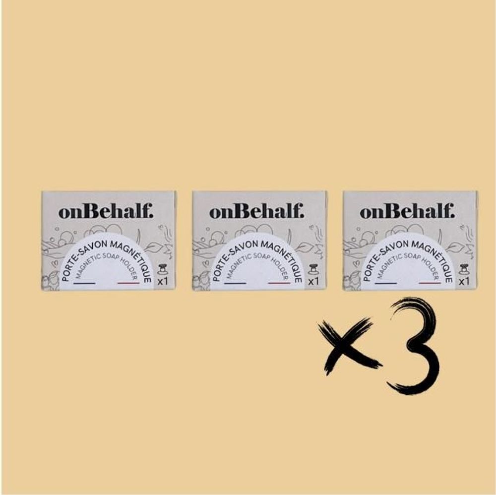 Soap dishes - BOX OF 3 DOORS - MAGNETIC MAGNETIC SOAPS - ON BEHALF