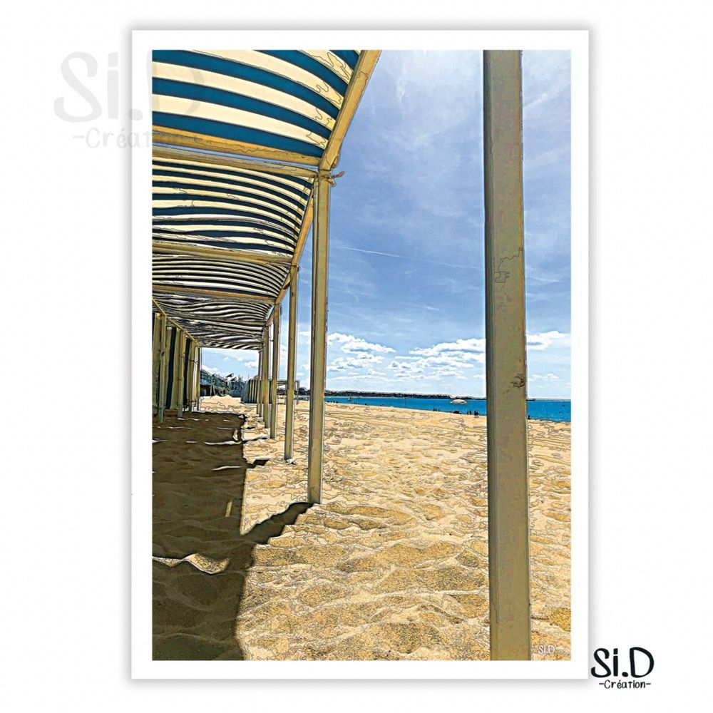 Affiches - Affiche Cabines de plage - SI.D