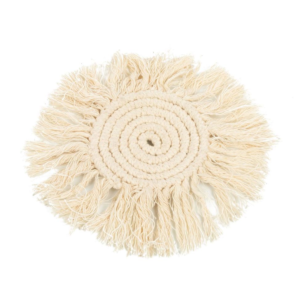 Placemats - The Macrame Coaster - White - BAZAR BIZAR LIVING