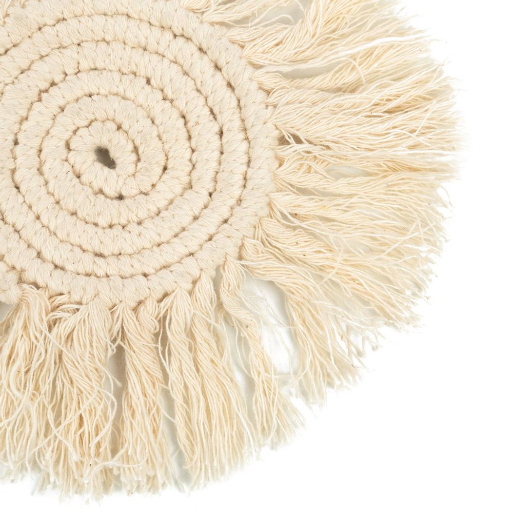 Placemats - The Macrame Coaster - White - BAZAR BIZAR LIVING
