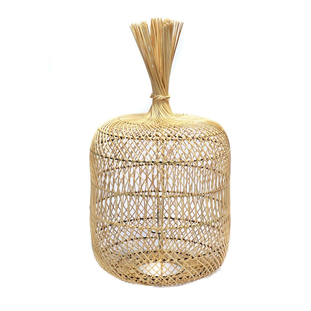 Floor lamps - The Dumpling Floor Lamp - Pendant - Natural - L - BAZAR BIZAR LIVING