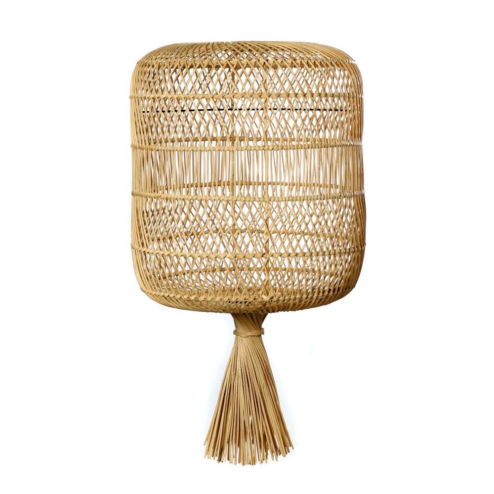 Floor lamps - The Dumpling Floor Lamp - Pendant - Natural - L - BAZAR BIZAR LIVING