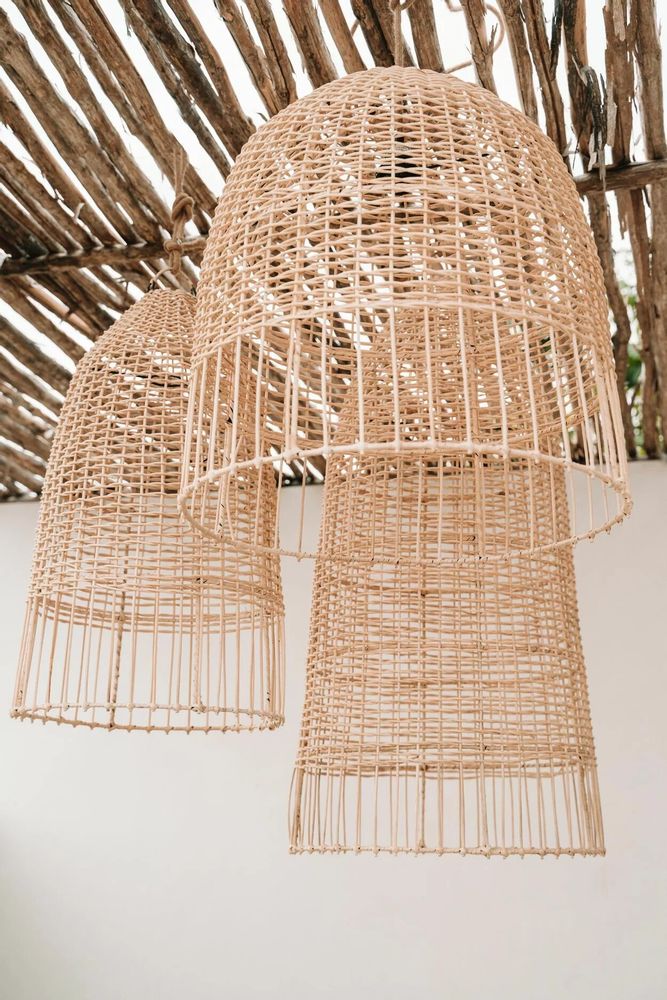 Hanging lights - The Elba Pendant - Natural - M - BAZAR BIZAR LIVING