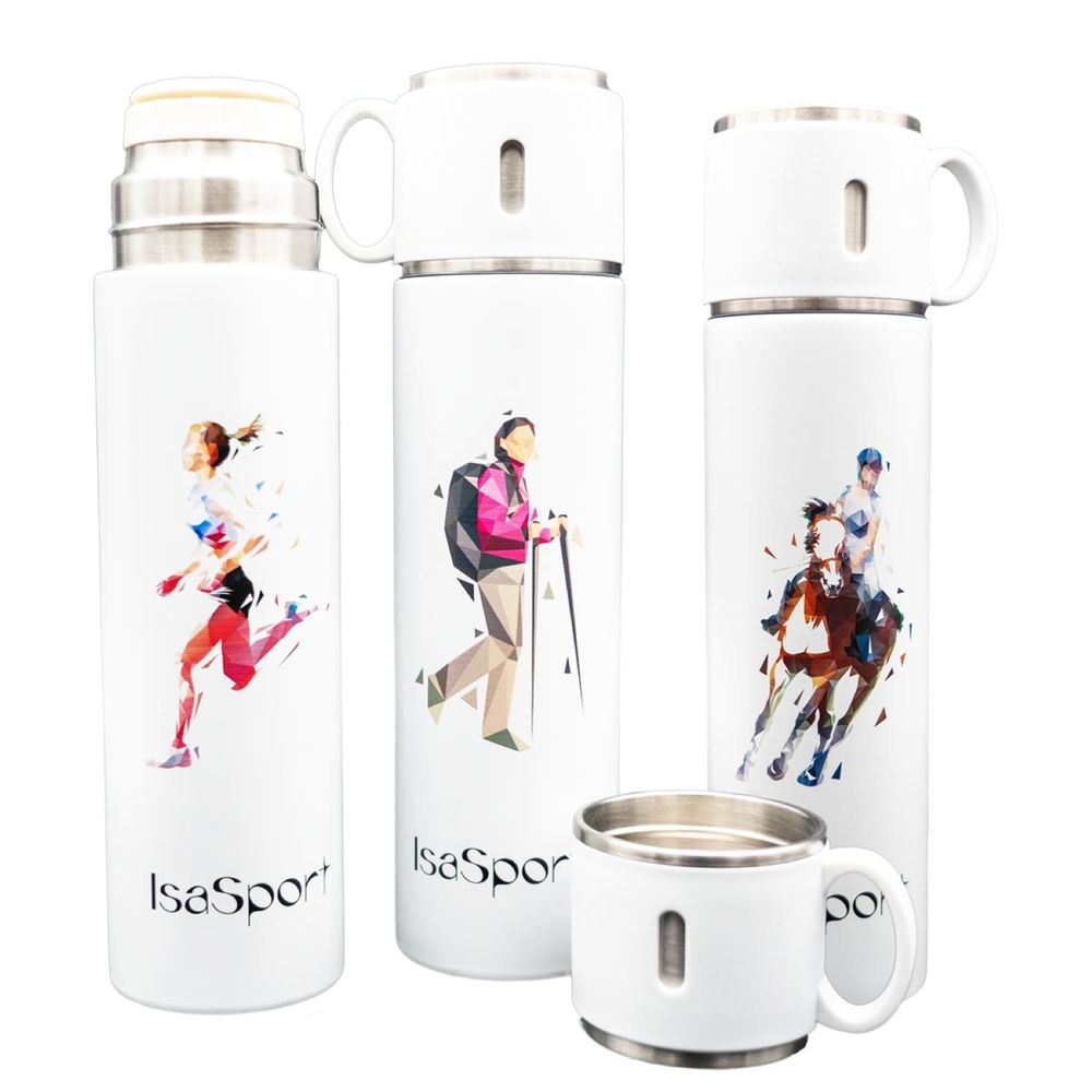 Travel accessories - IsaSport Créations Insulated Bottle with Athletics Cup - ISASPORT CRÉATIONS