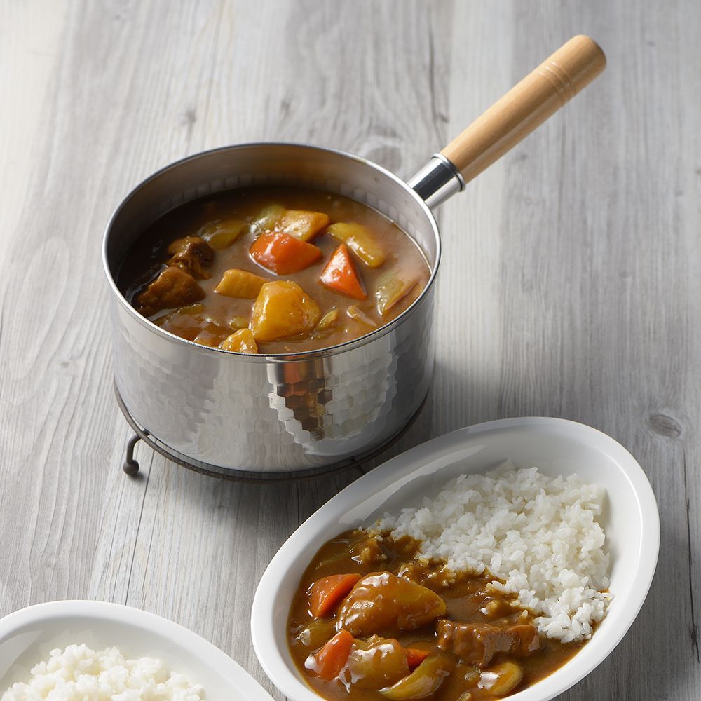 Saucepans  - 18 cm stainless steel pot, hammered with lid - Yukihira/YOSHIKAWA collection - ABINGPLUS