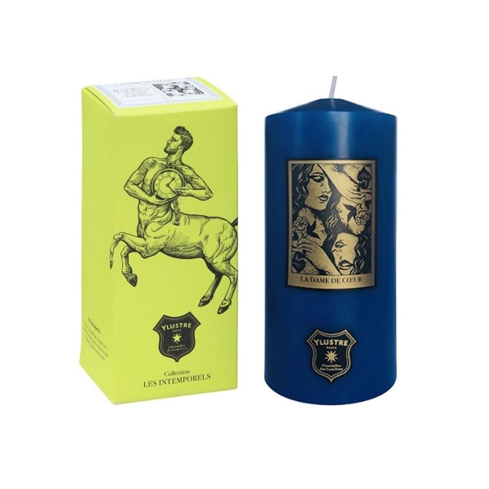 Decorative objects - Lady of Hearts Pillar Candle - 520 g. Mass tinted wax. Don't sink - YLUSTRE