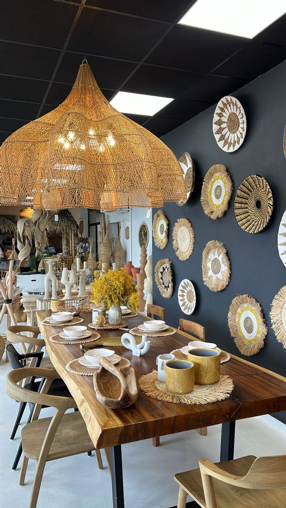 Hanging lights - Flower-shaped rattan suspension - PACO - HYDILE