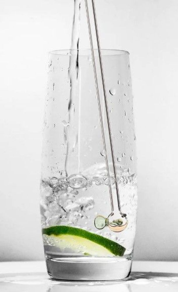 Verre d'art - Paille en verre réutilisable et agitateur à boissons 2 en 1 - LE CHARBON ACTIF FRANCAIS