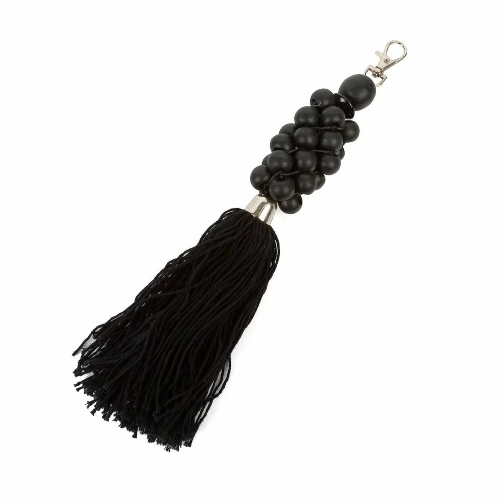 Decorative objects - The Wooden Beads Keychain - Black - BAZAR BIZAR LIVING