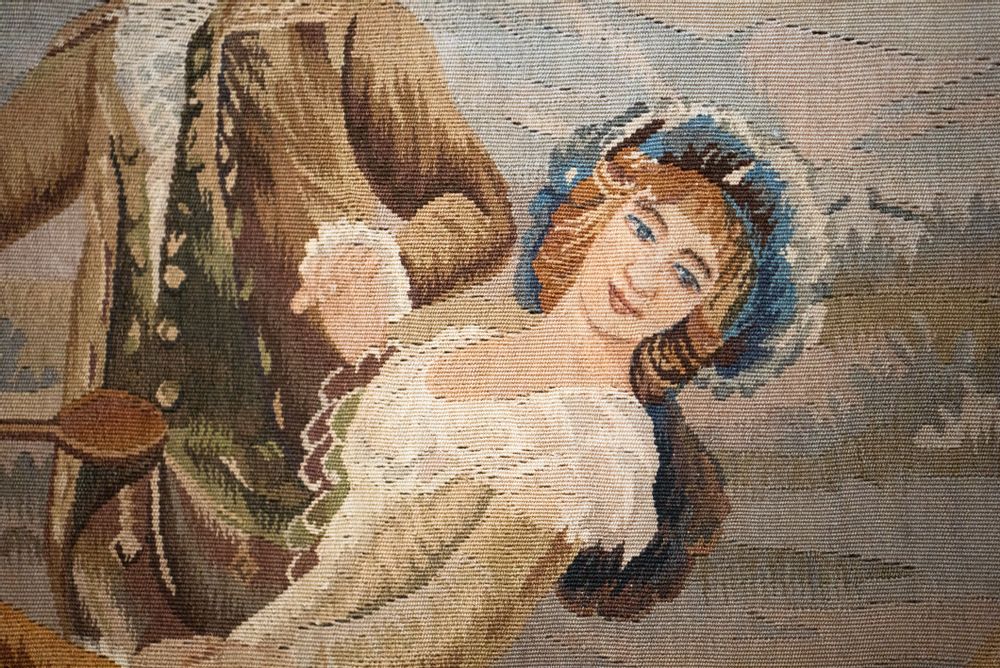 Tapisseries - Scène galante : La Gallina Ciega (tapisserie en laine) - TRESORIENT