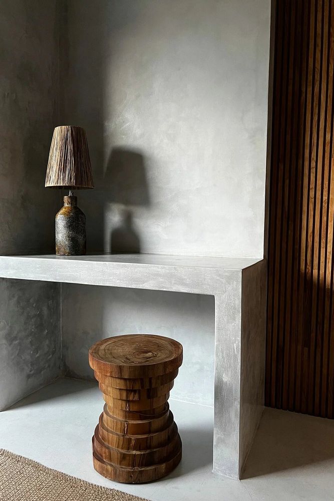 Lampes de bureau - La Lampe de Table Ithaka - Gris Antique Naturel - BAZAR BIZAR LIVING