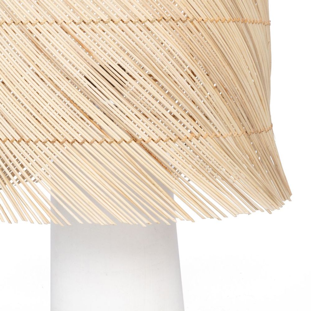 Table lamps - The Rattan Table Lamp - White Natural - BAZAR BIZAR LIVING