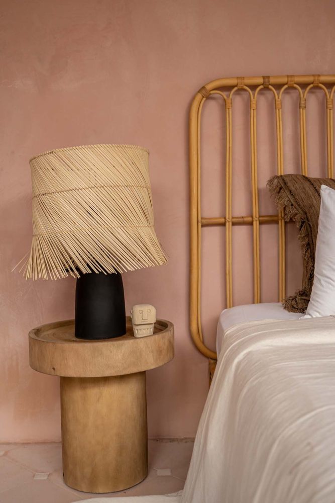 Table lamps - The Rattan Table Lamp - Black Natural - BAZAR BIZAR LIVING