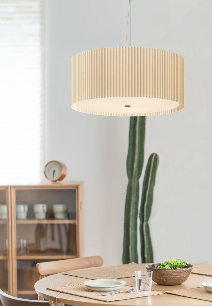 Suspensions - E1 Pleated Suspension Lamp Exclusive Handmade in Italy - LIGHTINUP