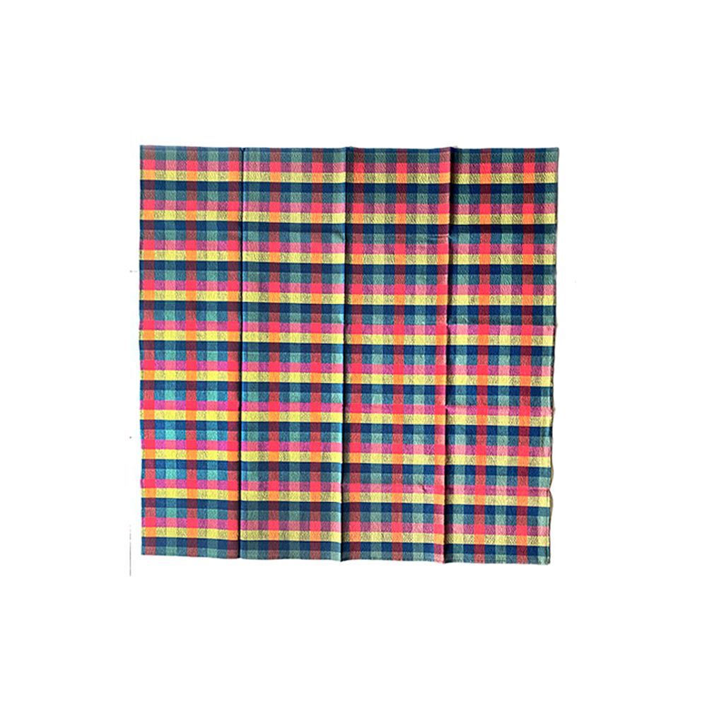 Fabrics - Red-Blue Square Furoshiki/NAGAO ORIFU - ABINGPLUS