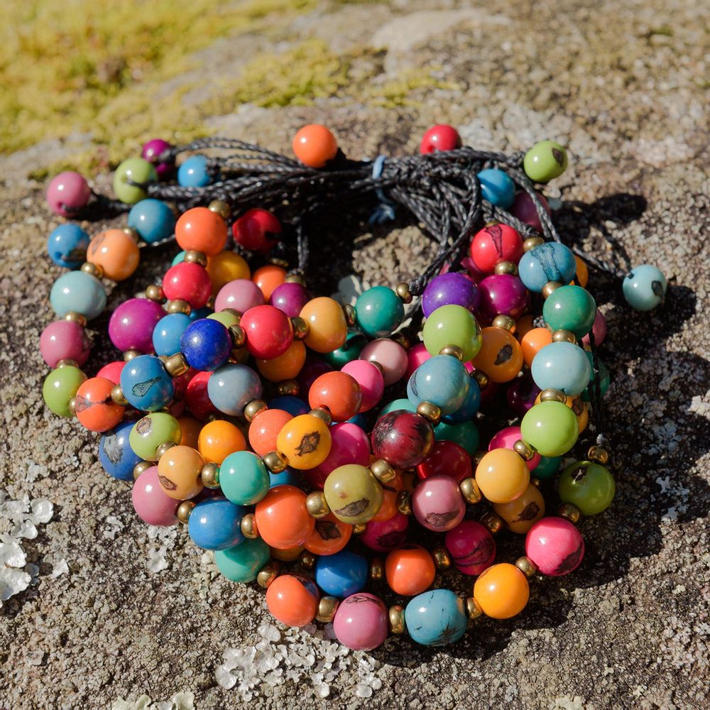 Bijoux - Bracelet en graines multicolores ACAI - HUAIRURO