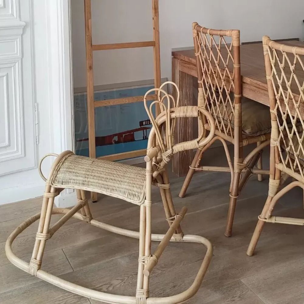 Toys - Vintage rattan rocking horse - JIMY - HYDILE