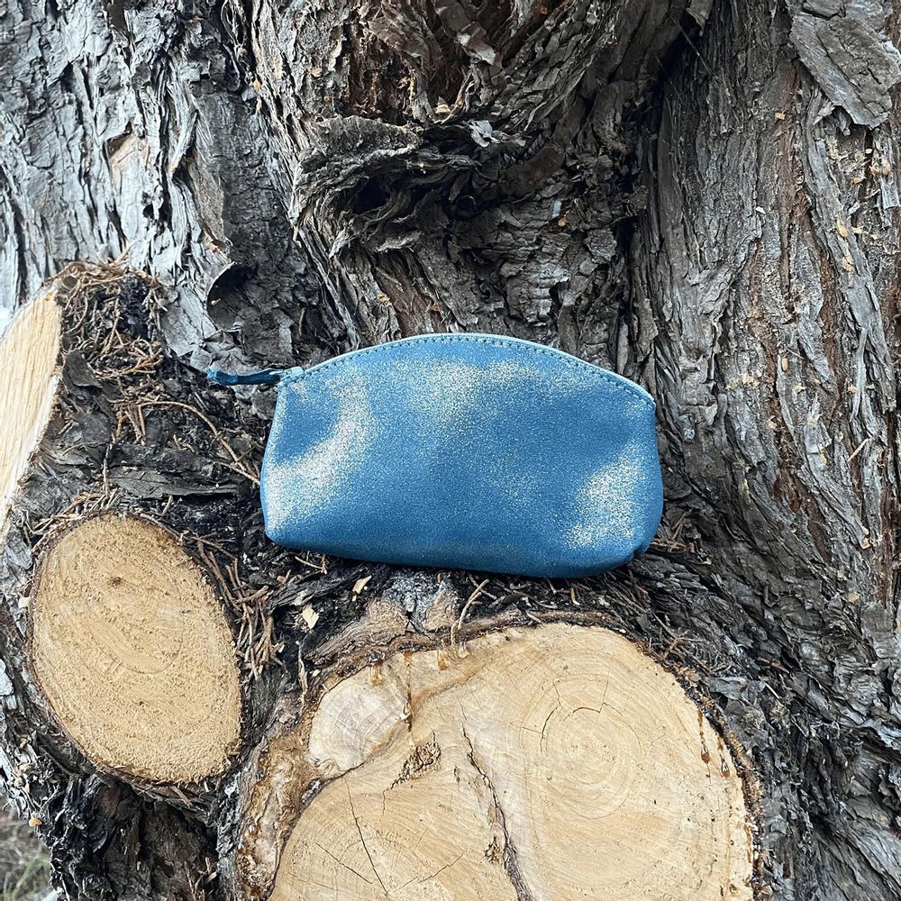 Petite maroquinerie - Midi Trousse à Trésors en cuir pailleté - LA CARTABLIÈRE