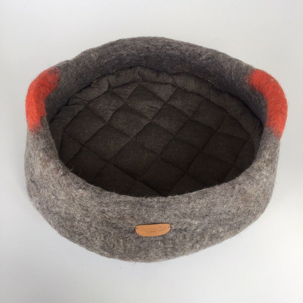 Shopping baskets - Panier en feutre avec poignées, panier de rangement, panier à linge, panier pour le bois de cheminée, corbeille, wool basket with handles. - COCOON PARIS