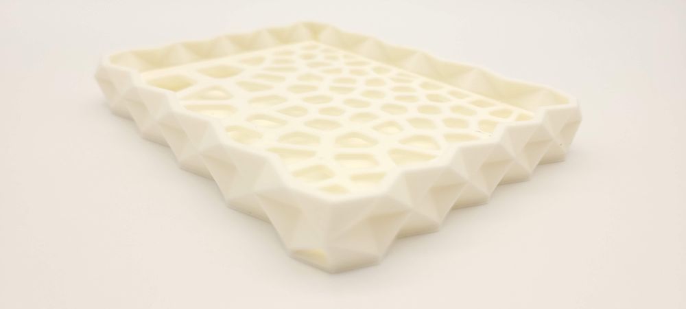 Porte-savons - Porte-savon éco-responsable à facettes rectangulaires, imprimé en 3D en matière biosourcée à base d'amidon de maïs - BEN-J-3DCRÉA